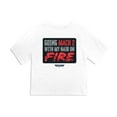 thumbnail image 4 of Top Gun Mach 2 Hair On Fire Women's Boxy Cropped T-Shirt Casual Graphic Tee, 4 of 4