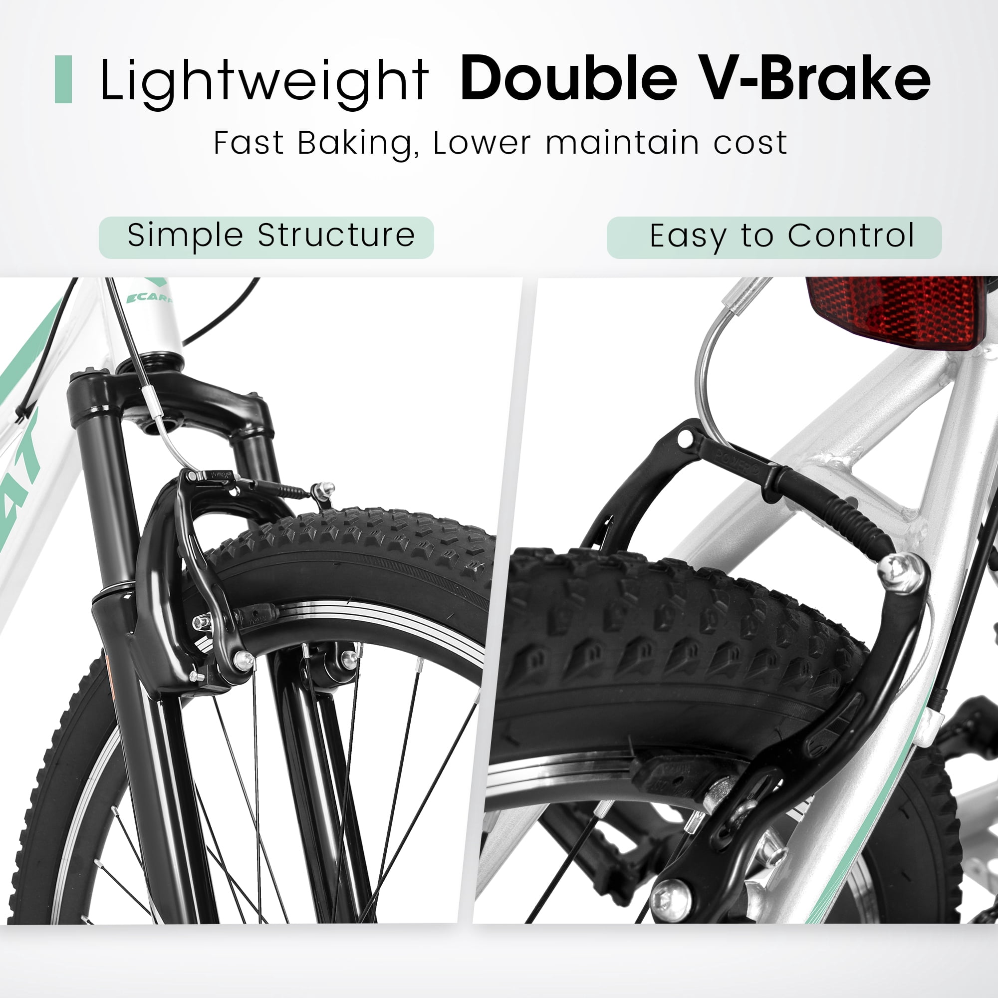 Women's Mountain Bike 24 Inch Wheels, 21-Speed Trail Commuter City Mountain Bikes, 15" Carbon Steel Frame, Female Women Bicycles V-Brakes Front Fork Suspension Twist Grip Shifter