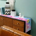thumbnail image 3 of Colorful Table Runner Cotton Linen 48 Inch Holiday Dresser Scarves, Ethnic Modern Abstract Geometric Watercolor Tablerunner for Kitchen Coffee Dining Bedroom Living Room Dinner Scarf Décor 13''x48'', 3 of 9