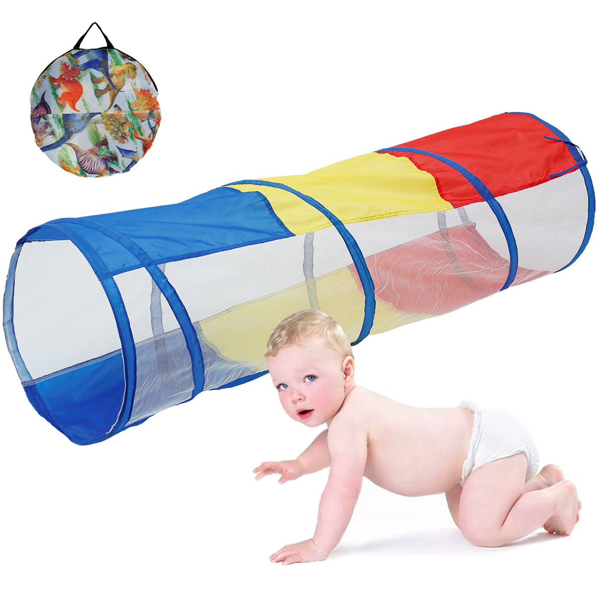 Kids Play Tunnel 4.92ft Kid Crawling Tunnel Colorful Crawl Through Play