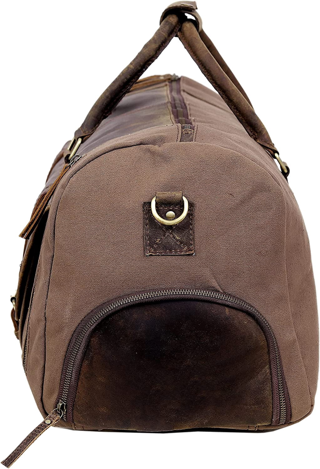 24" Genuine Leather Duffel | Travel Overnight Weekend Leather Bag | Sports Gym Duffel for Men Travel Duffel