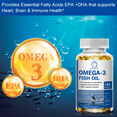 thumbnail image 3 of (3 Pack)Omega 3 Fish Oil Supplements - EPA & DHA - Supports Heart, Brain, Joint & Immune Health, Mercury Free, Non-GMO, 360 Softgels, 3 of 6