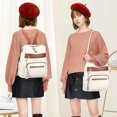 thumbnail image 5 of Women's mini backpack, faux leather shoulder bag with tassels, 5 of 5