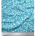 thumbnail image 1 of Soimoi Blue Cotton Cambric Fabric Cow Animal Skin Print Fabric by the Yard 58 Inch Wide, 1 of 3