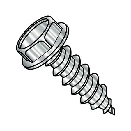 

6-20X1/4 Unslotted Indent Hex Washer Self Tapping Screw Type AB Full Thread 18-8Stainless (Pack Qty 5 000) BC-0604ABW188