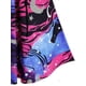 thumbnail image 4 of Más el tamaño de la galaxia luna y estrella con cordones Tee Rosegal Camisetas tallas grandes, 4 of 5