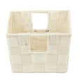 thumbnail image 5 of Home Basics Polyester Woven Strap Open Bin, Ivory, 5 of 7
