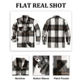thumbnail image 5 of COOFANDY Men's Flannel Shacket Casual Button Up Work Jackets Lightweight Plaid Shirt Jacket with Pockets, 5 of 6
