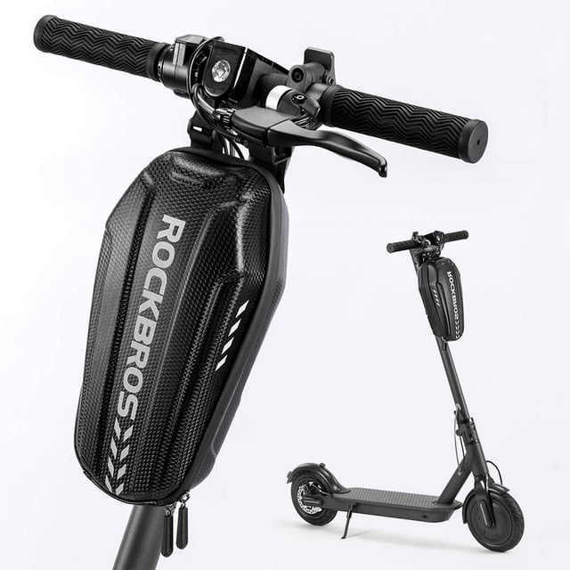 ROCKBROS Scooter Storage Bag Electric Scooter Front Hanging Bag Waterproof Scooter Handlebar Bag for Segway ES/Folding Bike EVA Hard Shell Scooter Frame Bag