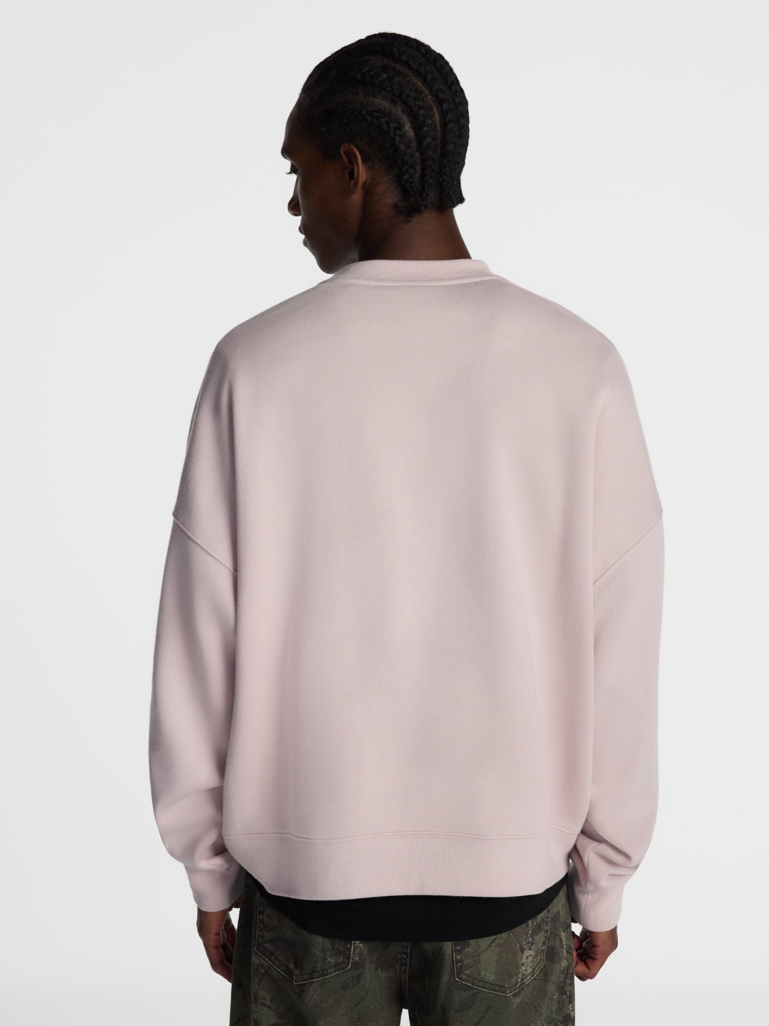 No Boundaries Crewneck Fleece Sweatshirt with Long Sleeves, Men's XS-4XLT