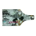 thumbnail image 2 of Fashion Cutting Board, Model Posing and Sitting on Tabouret with Clothes Grunge Street Style Print, Tempered Glass Cutting and Serving Board, Wine Bottle Shape, White and Black, by Ambesonne, 2 of 5