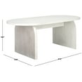 thumbnail image 3 of SAFAVIEH Syura Modern Oval Wood Coffee Table, White Wash, 3 of 10