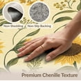thumbnail image 6 of ODIKA 8'x10' Yellow Warm Sunflower Elegance Washable Area Rug Helianthus Annuus Floral Pattern Charm for Dining Room, Large Office, Lounge, Non-Slip Chair-Friendly Mat, 6 of 7