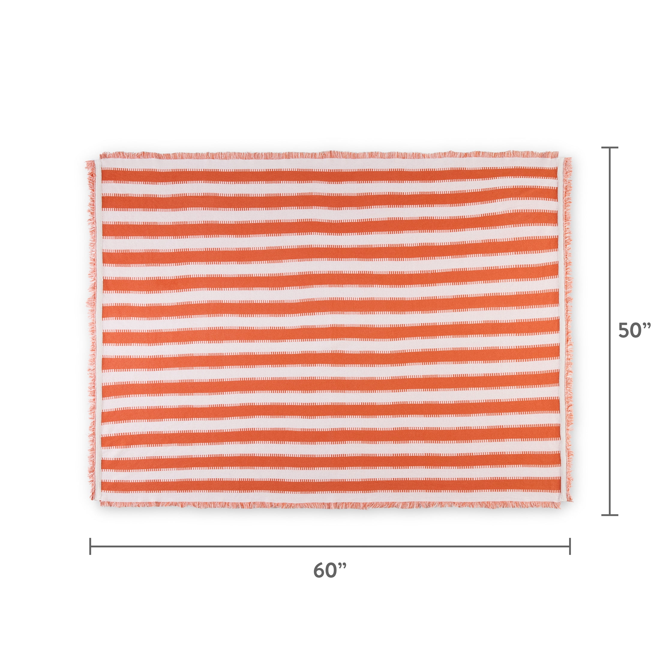 Mainstays by Becky G. & Alejandra Tapestry Knit Throw, Orange Stripe, 50" x 60"