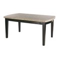 thumbnail image 4 of Contemporary Style 6pc Set Genuine Marble Top Table 4 Chairs Bench Dark Espresso Finish Dining Room Furniture, 4 of 6
