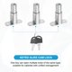 thumbnail image 5 of Cerradura de empuje Uxcell 32 mm (1-1/4 pulgadas) de longitud del cilindro, 4 Pcs cerradura de puerta de gabinete de aleación de zinc igualada para archivador, cajón, armario, puerta deslizante, 5 of 7