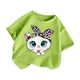 thumbnail image 3 of MEZZALL Kids Girls Cute Graphic Cartoon T-Shirts Round Neck Short Sleeve Tee Summer Casual T Shirt Tee Soft Baby Toddler Dailywear, 3 of 5