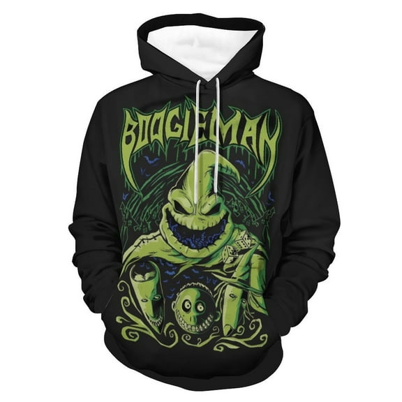 Oogie Boogie Hoodies for Men Women 3D Print Pullover Novelty Hooded Sweatshirt Hoodies with Big Pockets S