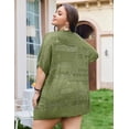 thumbnail image 5 of Zeagoo Plus Size Lightweight Crochet Cardigan for Women Short Sleeve Summer Kimonos Boho Open Front Knitted Cardigans, 5 of 7