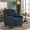 Blue, variant on MCombo Modern Accent Chair Upholstered Armchair for Living Room, Chenille Single Sofa, Brown
