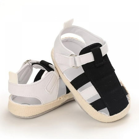 

Baby Boy Girl Summer Infant Squeaky Sandals Premium Rubber Sole Closed-Toe Non-Slip Shoes Toddler First Walkers 0-18Months