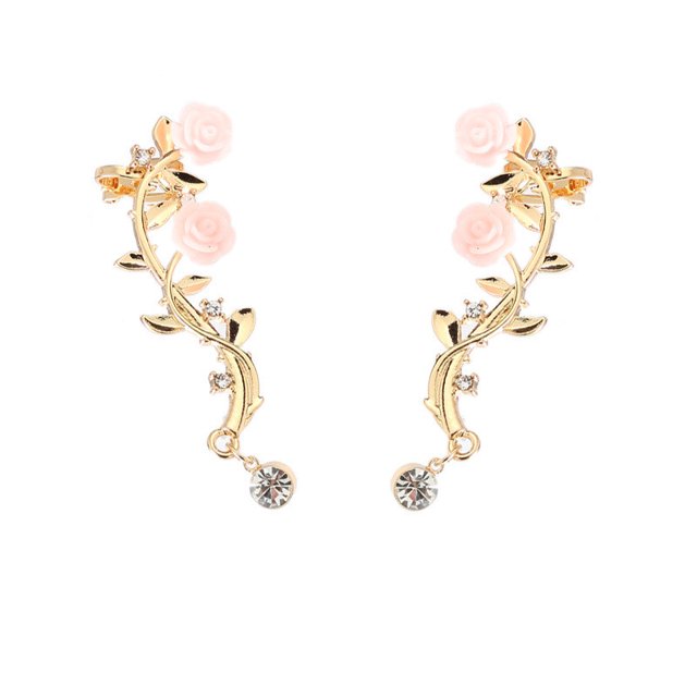 Up to 65% Off Personality Earrings Leaves Beautiful Diamond Earrings Irregular Mesh Necklace Rings Earring Jewelry on Clearance