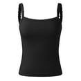 thumbnail image 4 of PEASKJP Womens Tank Tops Sleeveless Ribbed Knit Casual Crop Tank Top, Black L, 4 of 5