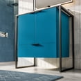 thumbnail image 5 of EVIVA Moma 24 Inch Teal Bathroom Vanity with Black Metallic Legs, 5 of 7