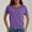 Purple, variant on Soft Short Sleeve Shirts for Women, Crew Neck T Shirts for Women Loose Fitting Lightweight Top Basic Tee Shirt