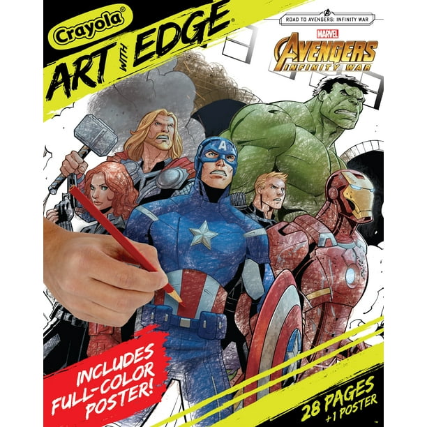 Crayola Art With Edge Coloring Book Marvel Avengers, Beginner Child, 28