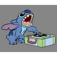 thumbnail image 2 of Boy's Lilo & Stitch DJ Record Scratch Master  Performance Graphic Tee Charcoal Heather Large, 2 of 4