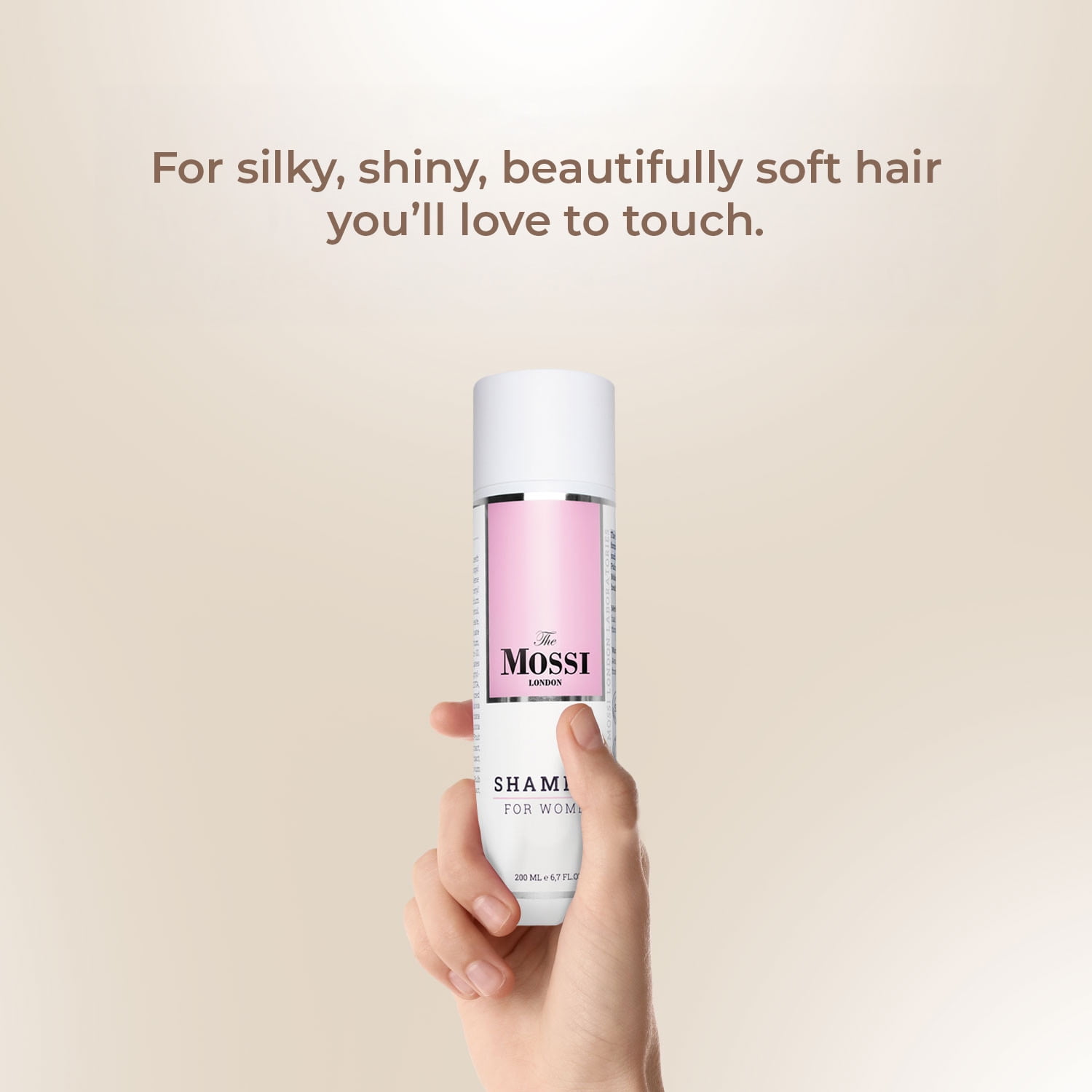 The Mossi London Anti Hair Loss Shampoo for Women, Supports Hair Growth, Anti Residue, Against Thinning Hair, All Hair Types, Praben/SLS/SLES/Alcohol Free, (6.7 fl.oz 200 ml)