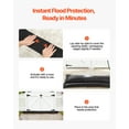 thumbnail image 4 of VEVOR Flood Barrier, 8 Pack, 10 x 0.7 ft Flood Bags Activated by Water, Reusable Water Absorbent Barrier, Sandless Sandbags Blockage, Flooding Prevention Bags for Home, Doorway, Basement, Garage, 4 of 9