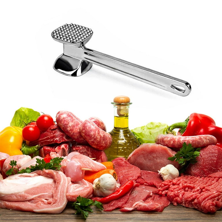 Meat Tenderizer, Dual-Sided Nails Meat Mallet, Meat Hammer Used for Steak,  Chicken, Fish，Meat Pounder With Rubber Comfort Grip Handle, 8.8 inches Meat
