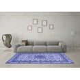 thumbnail image 3 of Ahgly Company Indoor Rectangle Medallion Blue Traditional Area Rugs, 5' x 7', 3 of 4