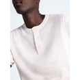thumbnail image 4 of Free Assembly Men’s Textured Cotton Henley Shirt with Short Sleeves. Sizes XS-3XL, 4 of 6