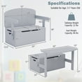 thumbnail image 3 of Spaco 3-in-1 Kids Convertible Storage Bench Wood Activity Table and Chair Set-Gray, Toddler Table and Chair Set for Arts & Crafts, Snack Time, Homeschooling, Homework, 3 of 7