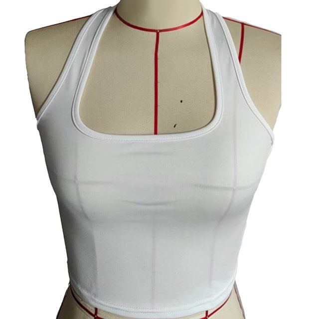 Top sin espalda con cuello halter, top halter para mujer, sin mangas, cuello halter, camisola básica, cuello halter, máxima comodidad