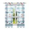 thumbnail image 7 of Yayeee Window Curtains Set of 2 for Living Room Light Filtering 63"x52", Boat Anchor Stripes Pattern, 7 of 7
