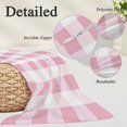 thumbnail image 4 of Light Pink Buffalo Check Body Pillow Cover 20x54, Farmhouse Plaid Modern Geometric Decorative Pillowcase with Zipper, Microfiber Pillow Protector, Soft Breathable Long Lumbar Pillowcases for Women, 4 of 9