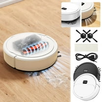 Nkmbld Sweeping Robot with Low Noise Operation 3 in 1 Vacuum Cleaner with Schedule Wi-Fi/App Self-Charging Robot Floor Cleaner, White