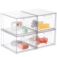 thumbnail image 3 of Cateissary Organizador de maquillaje acrílico ABS, 2 uds., caja de almacenamiento de cajón para ahorro de espacio artesanal exquisita, Almacenamiento y organización del hogar, 3 of 6