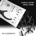 thumbnail image 3 of White Charcoal Infused pyx, 75 Count, Dental ers, Minty Flavor, Recycled Plastic, Charcoal Infused Picks, Premium Longer Head, Easy Slide, Includes Soft Fold-Back Tooth Pick, 3 of 4