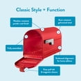 thumbnail image 3 of Architectural Mailboxes MB1™ Weather-Resistant Steel Metal Post Mounted Mail Box for outside, Red, Medium Curbside Mailbox with Magnetic Latch, USPS Approved for Residential Delivery, 3 of 11