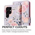 thumbnail image 5 of Dteck Case for Samsung Galaxy S22 Ultra with Wristlet Lanyard Strap, Luxury PU Leather Wallet Phone Case with Card Holder Flip Kickstand Cover,Pastoral Rose, 5 of 6