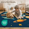 thumbnail image 4 of ODIKA Playroom Galaxy Ship Theme Cartoon Planets Rocket Border Science for Small Living Room, Bedroom, Easy Care Kids Safe, 4 of 7