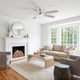 thumbnail image 3 of Parrot Uncle 52" Modern Chrome Flush Mount Chandelier Ceiling Fan with Lights and Remote, Low Profile Ceiling Fan for Bedroom, Living Room, 3 of 12