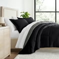 thumbnail image 6 of All Season Reversible Comforter Set Breathable Cool in Black & Fog Full/Queen Size Bedding by Comfort Canopy, 6 of 11