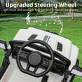 thumbnail image 3 of Lumiparty 12V Ride On Toy, Kids Ride On Truck Car with Remote Control, Steering Wheel Music, Kid Electric Vehicles with Led Lights, 2 Speeds, for Age 3-5, White, 3 of 7
