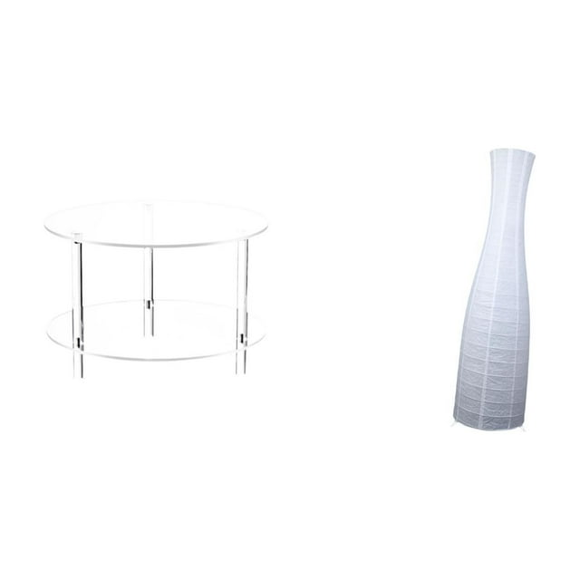 Mesa auxiliar redonda de acrílico,Mesa auxiliar redonda de acrílico,mesita de noche.,Pantalla de lámpara de pie,Lámpara de pie de papel,pantallas de lámparas de mesa nórdicas,Accesorios